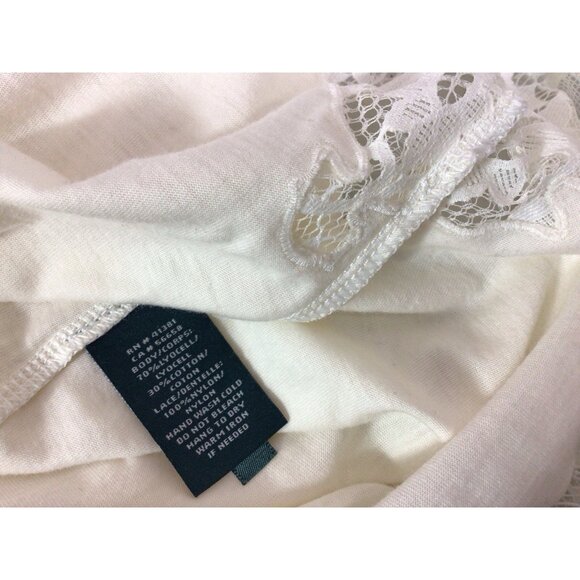 Lauren Ralph Lauren Top Lace Trim Womens 3X - Picture 4 of 7